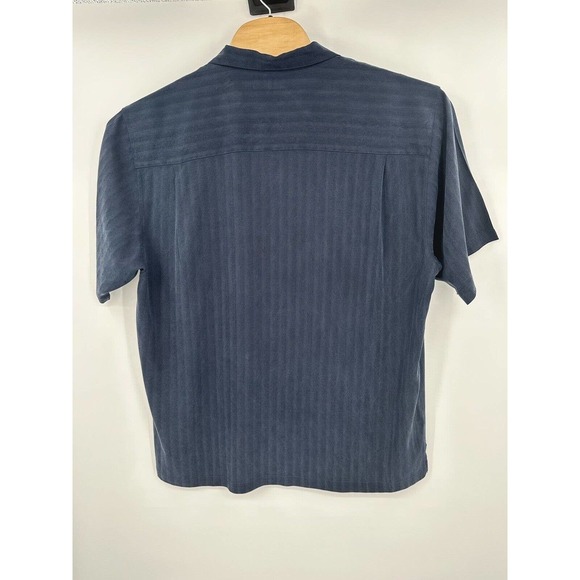 Tommy Bahama Hawaiian Shirt Mens XL Camp Relax 100% Silk Short Sleeve Navy - Picture 3 of 10